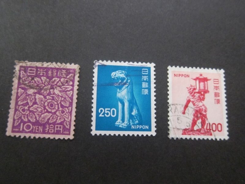 Japan 1948 Sc 405,1084,1251 FU