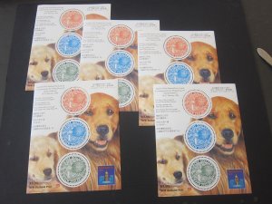 New Zealand 1994 Sc 1161c Dog Hong Kong 94 MS(5) MNH