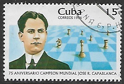 Cuba # 3773 - J.R. Capablanca, Chess Champion - unused CTO.....{Z22}