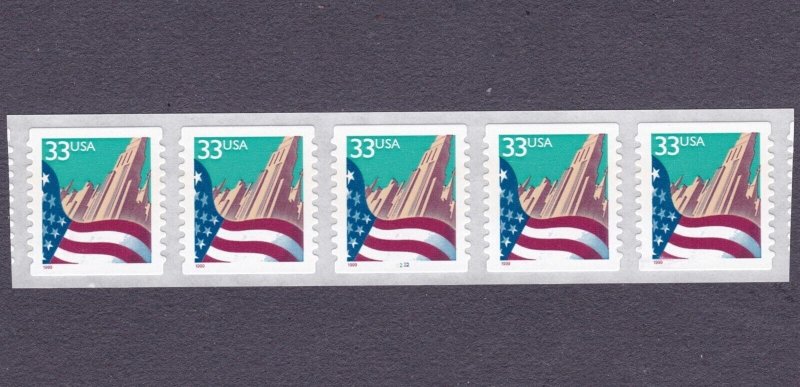 PNC5 33c City Flag SA 2222 4 Digit Top BN Set 5 Round US 3282 MNH F-VF