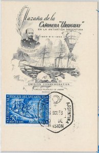 51492 - ARGENTINA - POSTAL HISTORY - MAXIMUM CARD - 1953 POLAR ANTARCTIC BOATS-