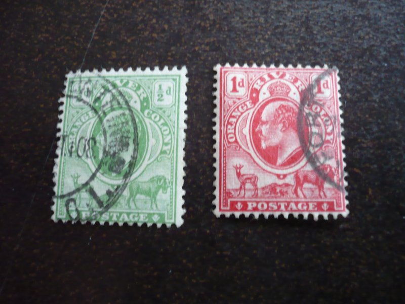 Stamps - Orange River Colony - Scott# 70-71 - Used Part Set of 2 Stamps