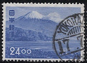 JAPAN  1951 Sc 526 Used  VF  24y  Mt Fuji, Yokohama FM cancel