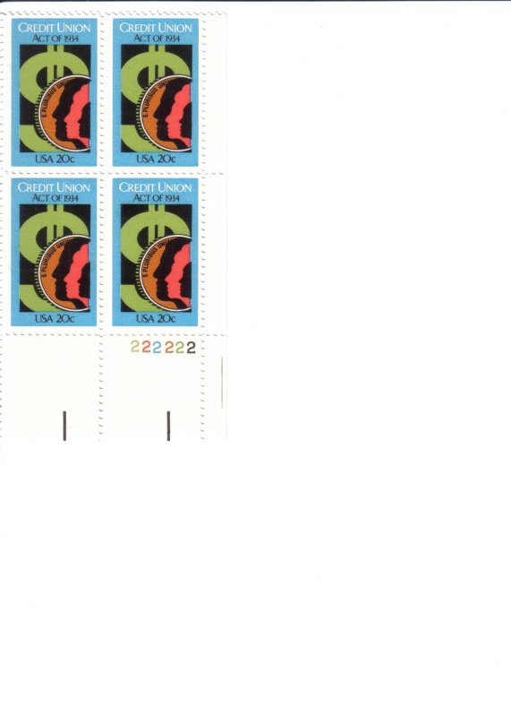 Scott US # 2075, Plate Block of 4