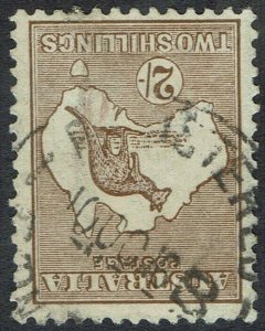 AUSTRALIA 1915 KANGAROO 2/- 3RD WMK INVERTED USED 