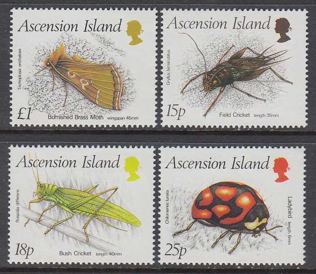 Ascension 436-439 Insects MNH VF