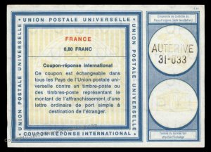 France International Reply Coupon IRC Post Office 99013