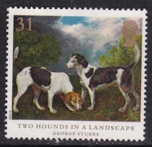 GB 1991 George Stubbs Two Hounds in a landscape 31p Mint No Gum SG 1533 VGC