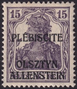 Allenstein 1920 'Plebiscite' Issue; #1-#14 (Not including #4) (21 pcs)