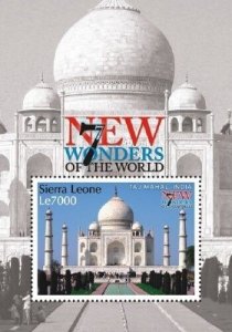 Sierra Leone 2008 - Wonders of the World Taj Mahal - Souvenir Stamp sheet MNH