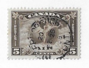 Canada Sc #C2  5c airmail used with CDS VF