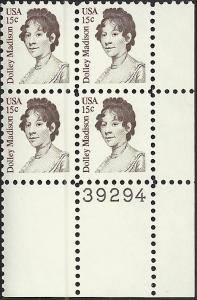 # 1822 MINT NEVER HINGED DOLLEY MADISON