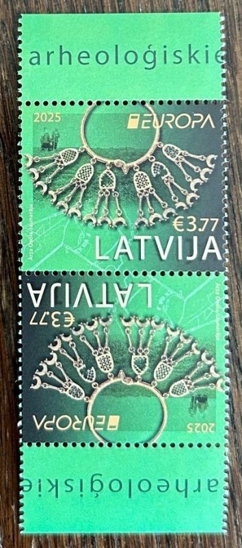 Latvia 2025 Europa CEPT Archaeological discoveries Tete-beshe MNH