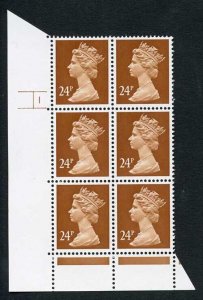 SGX969 Var 1991 24p yellowish brown (distinctive shade) cyl 1 no dot