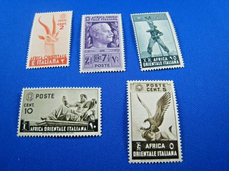 ITALY-EAST AFRICA -  SCOTT #1-5  -  MNH   (wwi27)