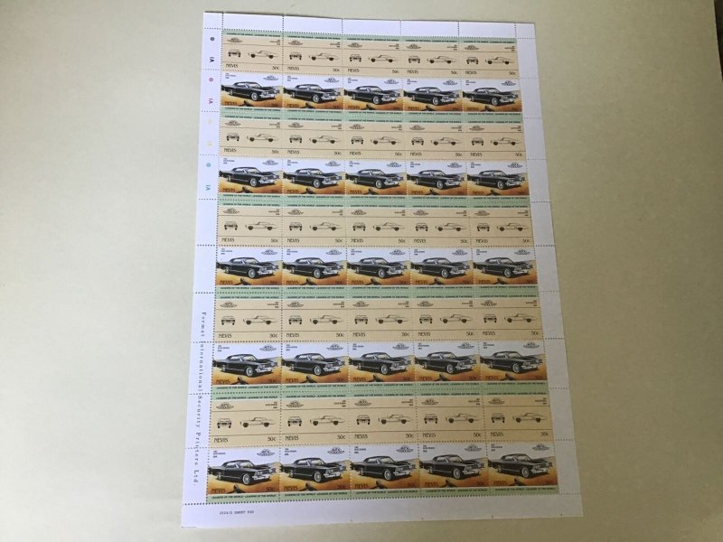 Nevis Buick Riviera  Classic Motor Car MNH full  stamps sheet 49540