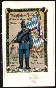 Vintage WW I Germany Poster Stamp Association of Bayern Chemical Industries