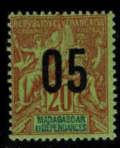 Madagascar Malagasy Scott 1112 mint no gum  1912 surcharged stamp