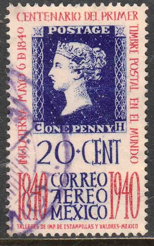 MEXICO C105, 20c Penny Black Centennial. Used. VF.  (679)