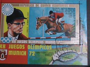 ​EQUATORIAL GUINEA-1972 OLYMPIC GAMES-MUNICH'72-CTO- S/S SHEET VERY FINE