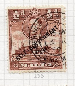 Malta 1947 Early Issue Fine Used 1/2d. Self Gov Optd NW-208337