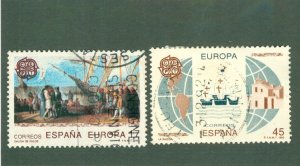 SPAIN 2675-76 USED BIN$ 0.50