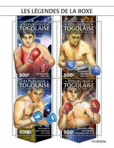 Togo - 2019 Famous Boxing Legends - 4 Stamp Sheet - TG190403a