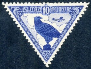 ICELAND 1930, SC #C3 VF Mint HR Triangle scv $25.00 *Bay Stamps*
