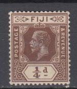 Fiji - 1922 KGV  1/4p    Sc# 93 - MLH  (9810)