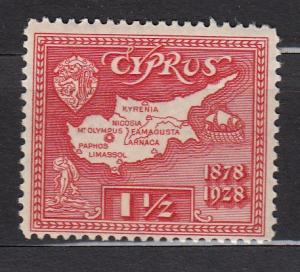 Cyprus - 1928 1 1/2pi Map  Sc# 116 - MH (2404)