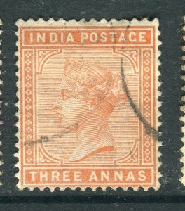 INDIA; 1880s early classic QV issue fine used 2a. value,