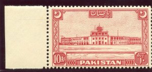 Pakistan 1949 KGVI 10a scarlet superb MNH. SG 50. Sc 53.