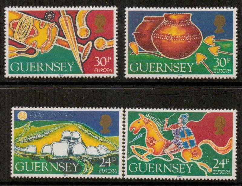 GUERNSEY SG634/7 1994 ARCHAEOLOGICAL DISCOVERIES MNH