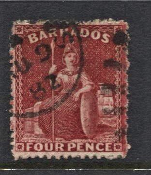 STAMP STATION PERTH -Barbados#53 Britannia FU - Perf.14 - Wmk.1 CV$16.00