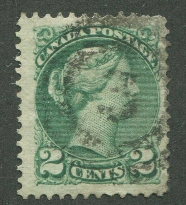 CANADA #36 USED SMALL QUEEN 2-RING NUMERAL CANCEL 3
