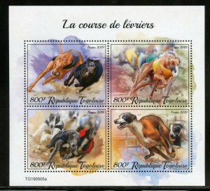 TOGO 2019  DOG RACING  SHEET  MINT NH