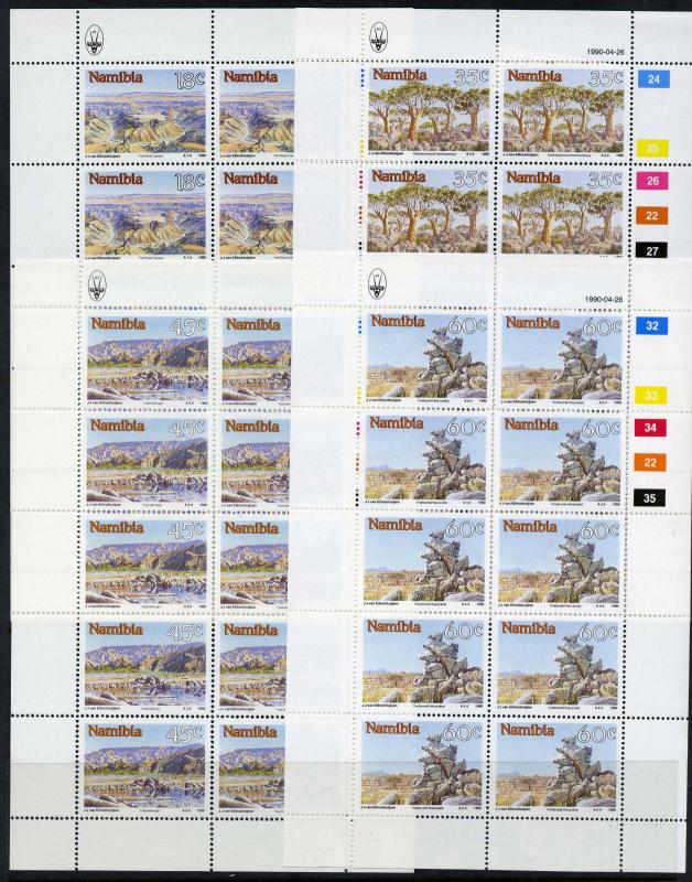 Namibia 662-5 Sheets MNH - Art, Scenery 