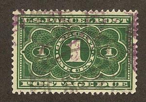 JQ1 Used 1c. Parcel Post, Postage Due, XF-S,  FREE INSURED SHIPPING