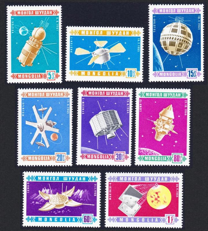 Mongolia Space Satellites 8v SG#428-435 SC#439-446