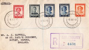 Southern Rhodesia 1947  Victory issue First Day cover to Oxford,England