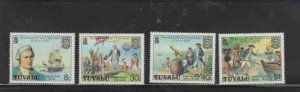 TUVALU #114-117 1979 CAPTAIN COOK MINT VF LH O.G