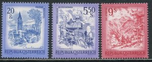 AUSTRIA Sc#1100, 1105, 1107 1978-83 Buildings & Scenes Part Set OG Mint NH