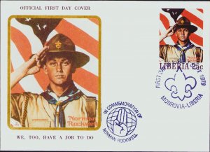 Liberia 853-857 a-j x5 Norman Rockwell, Scouting All 50 First Day Covers 1979