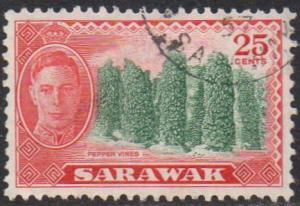 Sarawak 1950 25c Pepper vines used