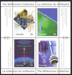 Canada Sc# 1831 MNH Souvenir Sheet 2000 46c Engineering & Tech Marvels