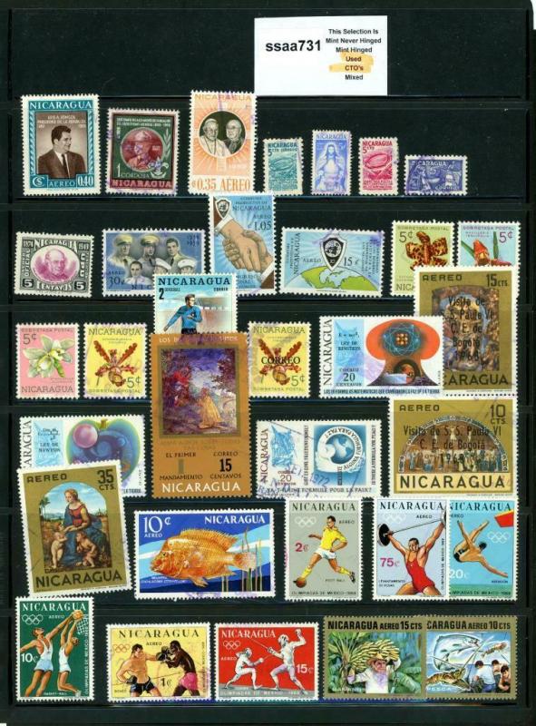 PKStamps - ssaa731 - Nicaragua - Mini Lot - Check Out Image