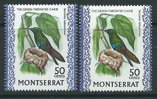 Montserrat SG 251 & 251a MLH Ord & Glazed paper