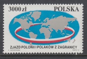 Poland 3101 Map MNH VF