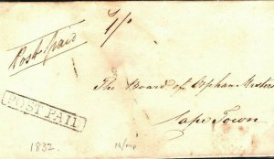 South Africa COGH Cover Cape Town *POST PAID* 1832{samwells-covers} SA.5