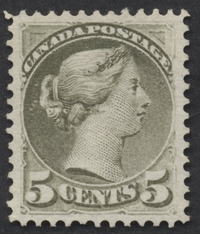 Canada #38 5c Small Queen Perf 12 VF Centered Unused No Gum